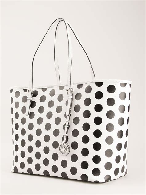 michael kors black and white polka dot purse|Michael Kors purses small black.